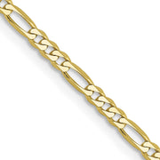 10k 2.2mm 22in Flat Figaro Chain