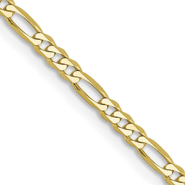 10k 2.2mm 22in Flat Figaro Chain