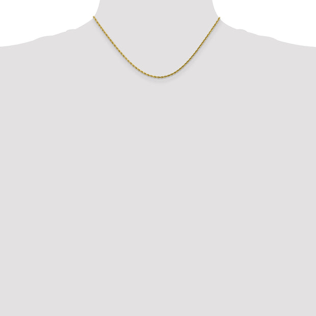10k 1.75mm 16in Diamond-cut Rope Chain