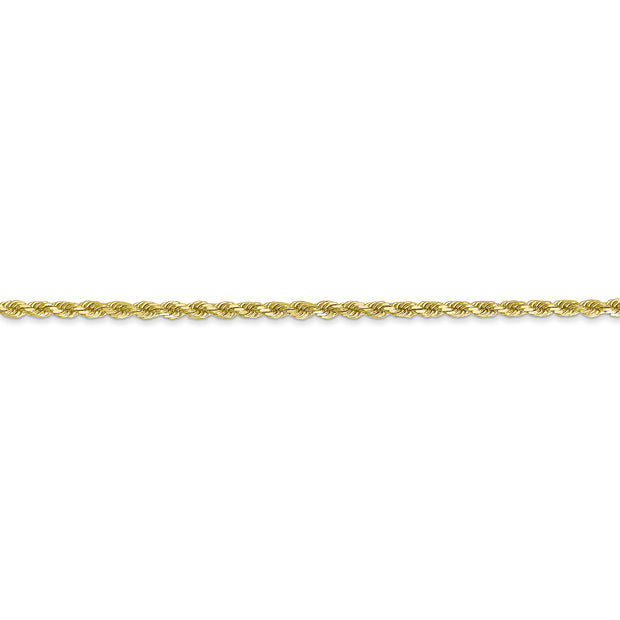 10k 2mm 20in Diamond-cut Rope Chain