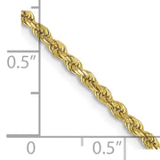 10k 2mm 20in Diamond-cut Rope Chain
