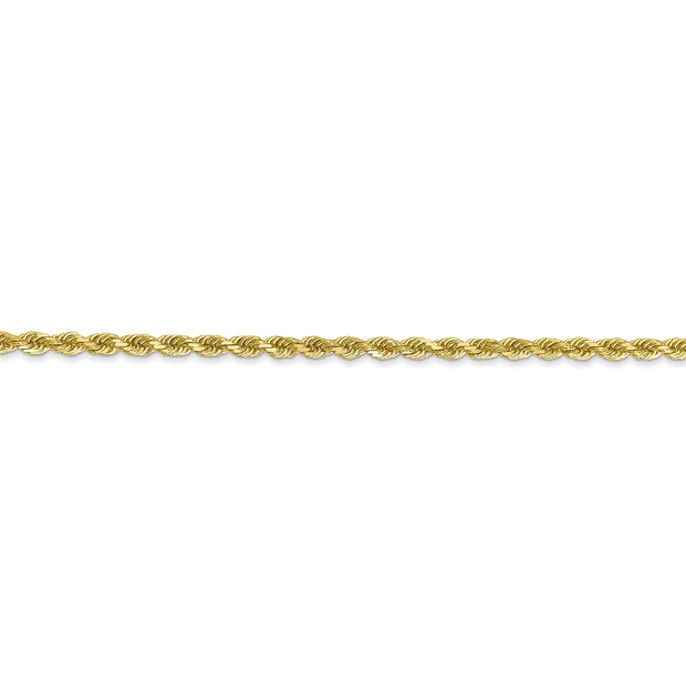 10k 2.25mm 22in Diamond-cut Rope Chain