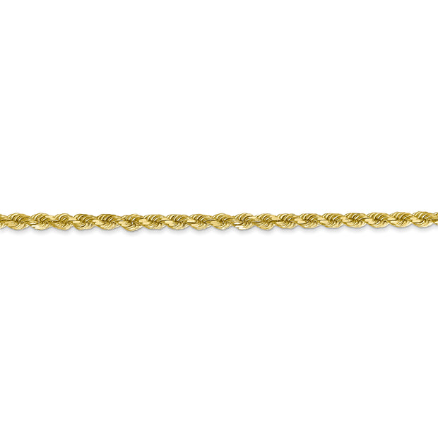 10k 2.75mm 22in Diamond-cut Rope Chain