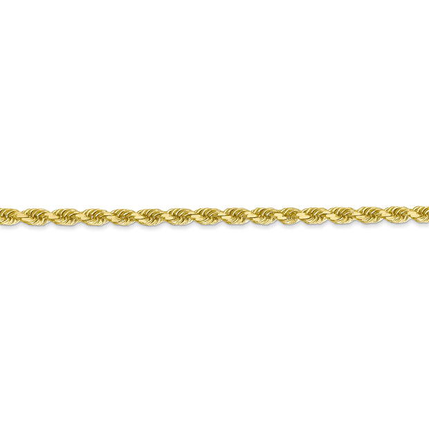10k 3mm 22in Diamond-cut Rope Chain