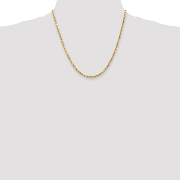 10k 3mm 20in Diamond-cut Rope Chain