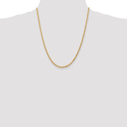 10k 3mm 22in Diamond-cut Rope Chain