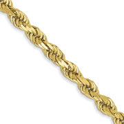 10k 3mm 22in Diamond-cut Rope Chain