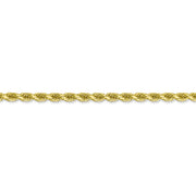 10k 3.5mm 24in Diamond-cut Rope Chain