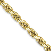 10k 3.5mm 24in Diamond-cut Rope Chain