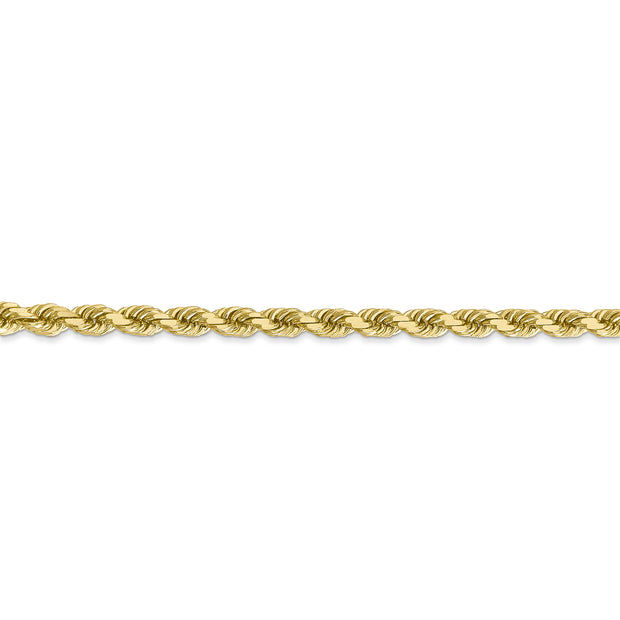 10k 4mm 24in Diamond-cut Rope Chain