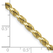 10k 4mm 24in Diamond-cut Rope Chain