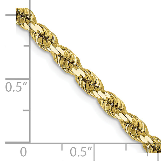 10k 4mm 24in Diamond-cut Rope Chain