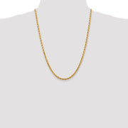 10k 4mm 24in Diamond-cut Rope Chain