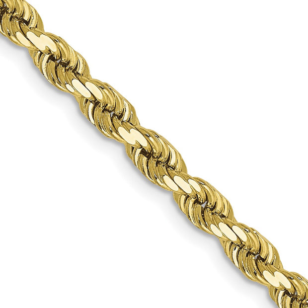 10k 4mm 24in Diamond-cut Rope Chain