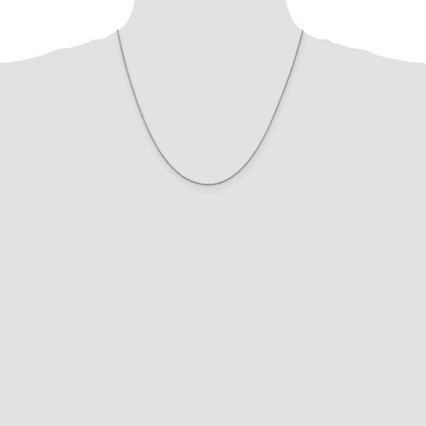 10k White Gold 1mm 20in Box Chain
