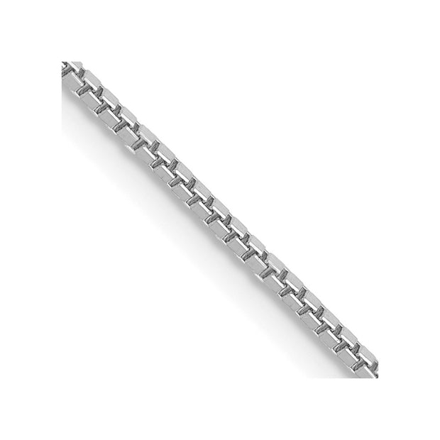 10k White Gold 1mm 20in Box Chain
