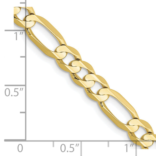 10k 5.5mm 22in Concave Open Figaro Chain