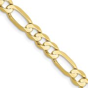 10k 5.5mm 22in Concave Open Figaro Chain