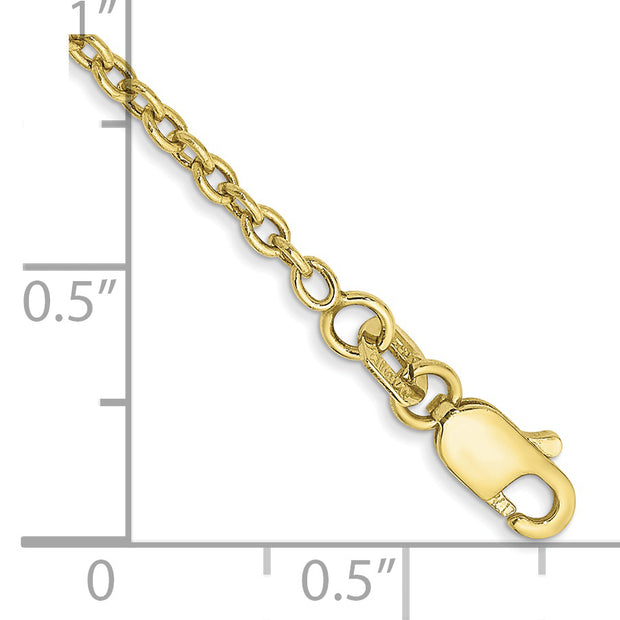10k 2mm 10in Cable Chain Anklet