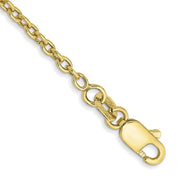 10k 2mm 10in Cable Chain Anklet