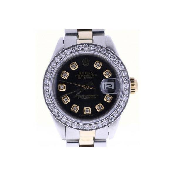 Rolex Date 26mm Steel-and-14k-gold 6917 Black Dial