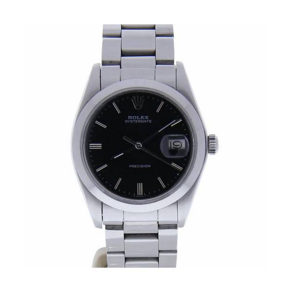 Rolex Date 34mm Stainless-steel 6694 Black Dial