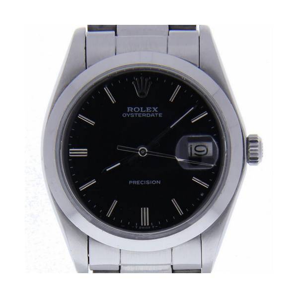 Rolex Date 34mm Stainless-steel 6694 Black Dial