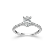 White Gold Oval Cut Diamond Engagement Ring