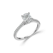 White Gold Oval Cut Diamond Engagement Ring