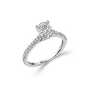 14K WHITE GOLD 1.00 CTW Diamond Solitaire Engagement Ring