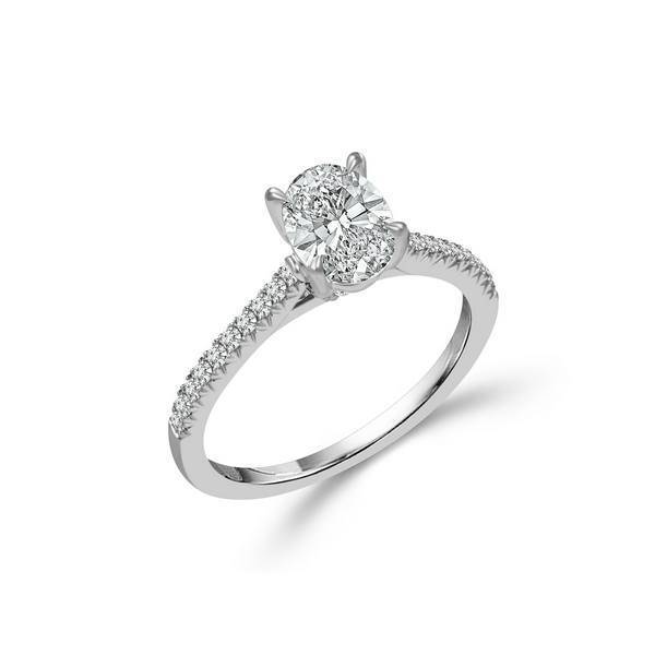 14K WHITE GOLD 1.00 CTW Diamond Solitaire Engagement Ring