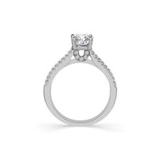 14K WHITE GOLD 1.00 CTW Diamond Solitaire Engagement Ring