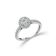 14KT White Gold 3/4 CTW diamond round Engagement Ring