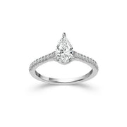 14K WHITE GOLD 1.25 CTW Diamond PEAR Engagement Ring