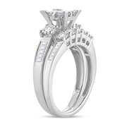 14K WHITE GOLD 1.50 CTW PRINCESS CUT Diamond BRIDAL RING