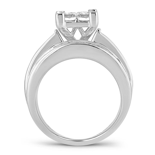 14K WHITE GOLD 3.00 CTW DIAMOND BRIDAL SET
