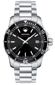 Movado Series 800 Black Dial Stainless Steel 2600135