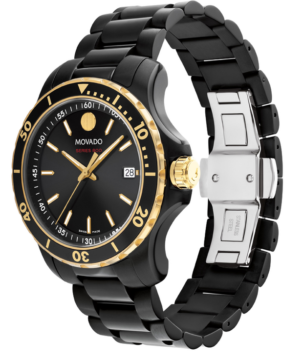 Movado Series 800 Black PVD-Finished Bracelet Watch 2600161