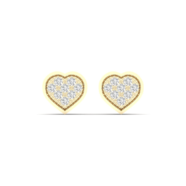 10K yellow gold 0.05 CTw Diamond Earrings