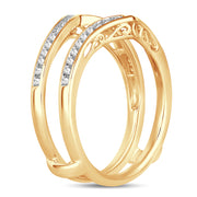 14k Yellow Gold 0.38 CTw Diamond RING GUARD