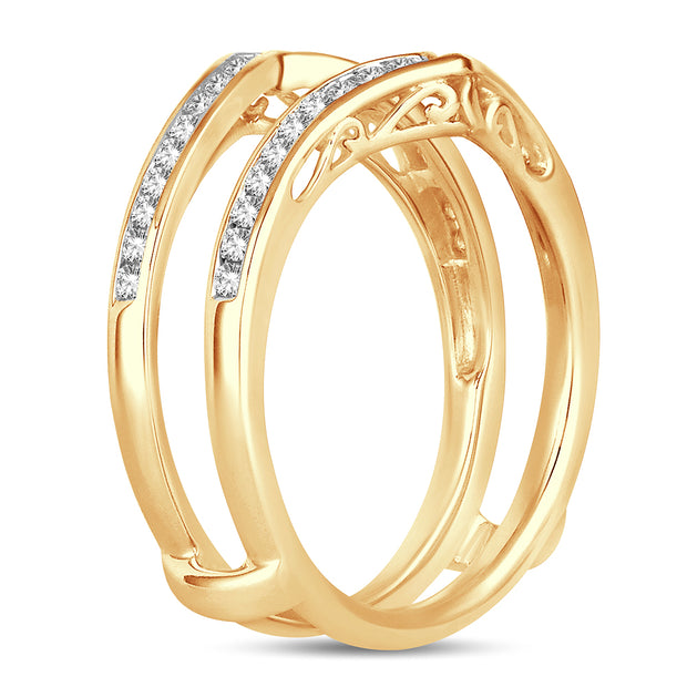 14k Yellow Gold 0.38 CTw Diamond RING GUARD