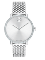 Movado BOLD Shimmer Crystal Bezel Bracelet Watch 3600655
