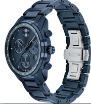 Movado BOLD Verso Chronograph Blue Ion-Plated Men's Watch 3600742