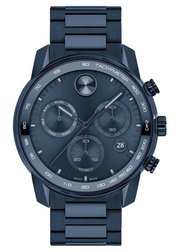 Movado BOLD Verso Chronograph Blue Ion-Plated Men's Watch 3600742
