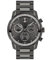 Movado BOLD Verso Chronograph Gunmetal Ion-Plated Bracelet Watch 3600743