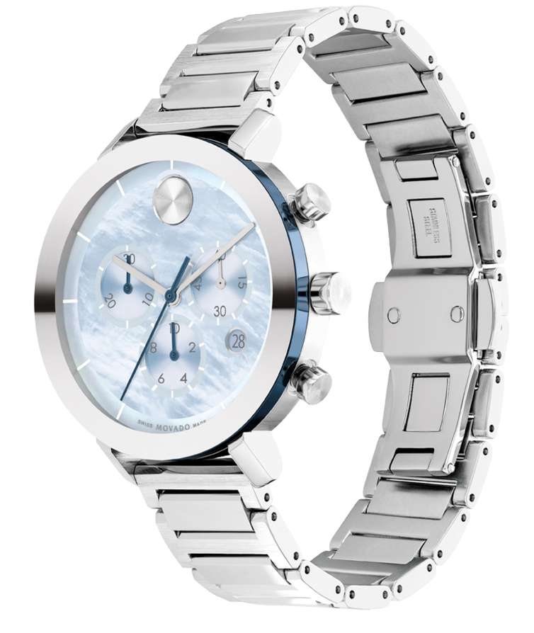 Movado Ice Blue Bold Evolution Ladies Watch Bracelet 3600787
