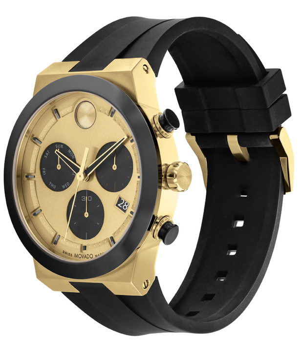 Movado BOLD Fusion Black Silicone Strap Watch 3600895