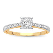 10K YELLOW GOLD 0.09 CTW Diamond Ring