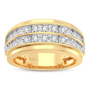 14K yellow gold 1.00 CTw DIAMOND Men's band