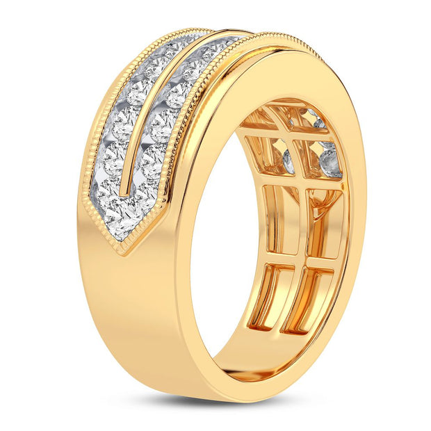 14K yellow gold 1.00 CTw DIAMOND Men's band